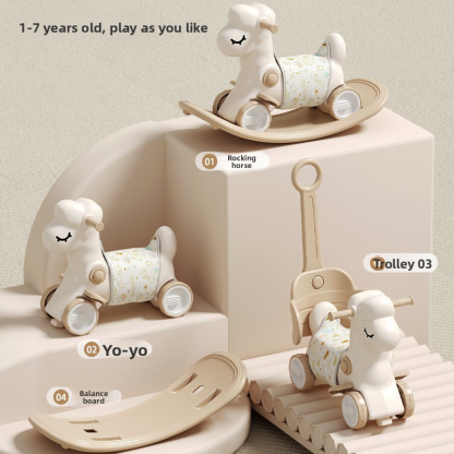 Children's toys, indoor household use, baby 1-year-old birthday gift box, baby multi-functional rocking carriage