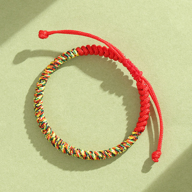 [Buy one, get three]Red string bracelet with ethnic style, Tibetan Vajra knot