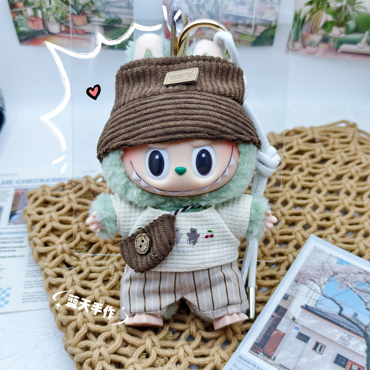 Pop Mart Labubu vinyl Labubu doll, toy schoolbag, backpack, small pendant, high-end plush toy