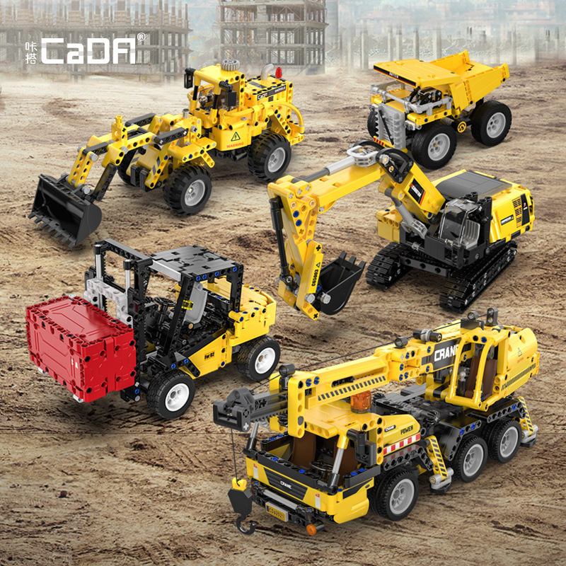 Double Eagle C65001 Engineering Vehicle Crane Excavator Model - Building Block Toy for Boys, Children's Gift