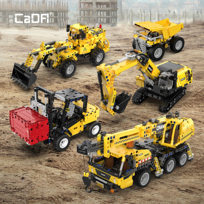 Double Eagle C65001 Engineering Vehicle Crane Excavator Model - Building Block Toy for Boys, Children's Gift