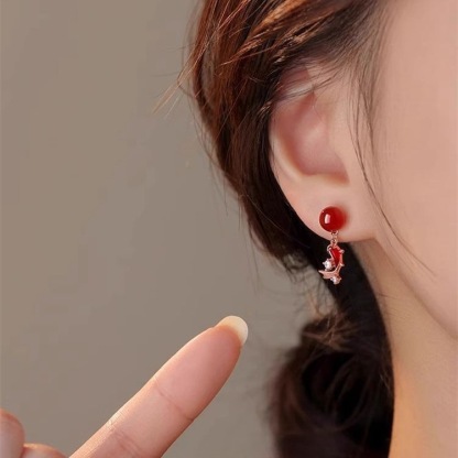 Red Koi Fish Earrings with an Elegant Feel