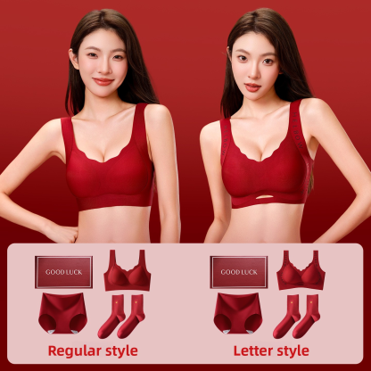 Red Underwear for Women Small Chest Push-Up 
