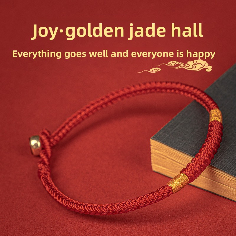 [Buy one, get three]Red string bracelet 925 silver hand-woven Vajra knot