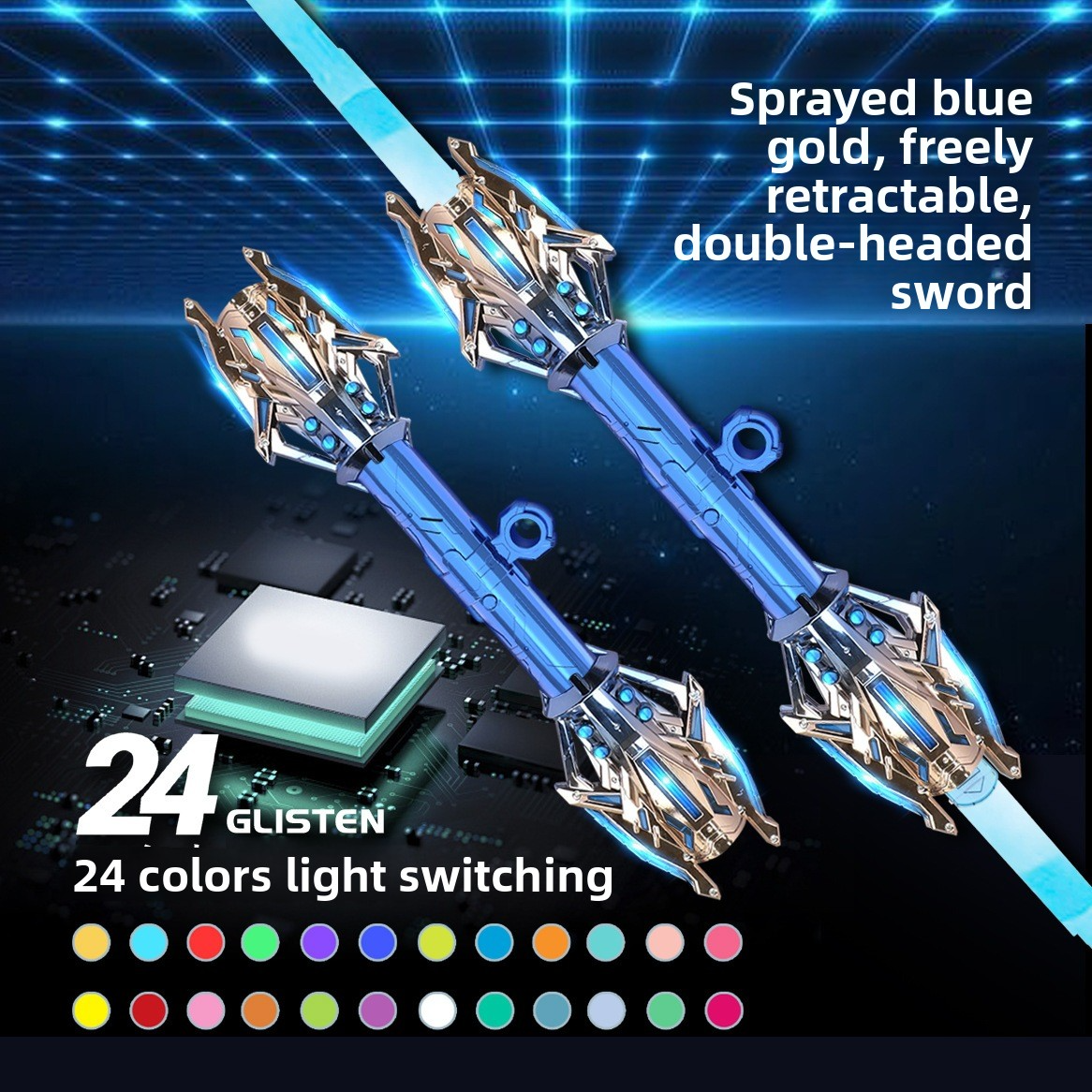 Leixing Scepter Authentic Star Wars Lightsaber, Double-Head Retractable, 2-in-1 Cool Illuminated Sword, Boys' Toy