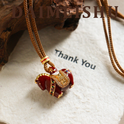 Zircon Red Oil Drop Pendant for Instant Wealth