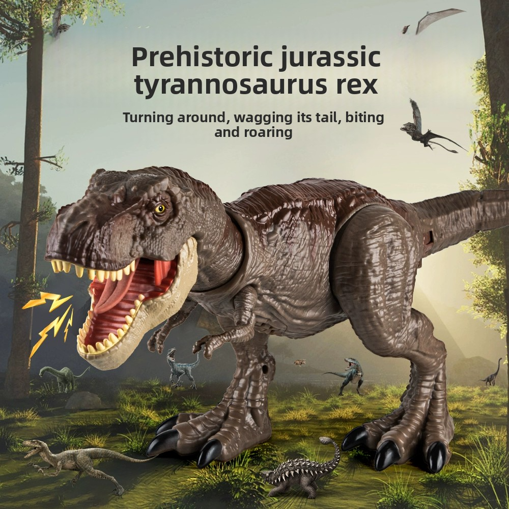 Large-sized Dinosaur Toy Jurassic Sound Effect Devouring Tyrannosaurus Rex Children's Simulation Model, Birthday Gift for Boys Aged 3-6