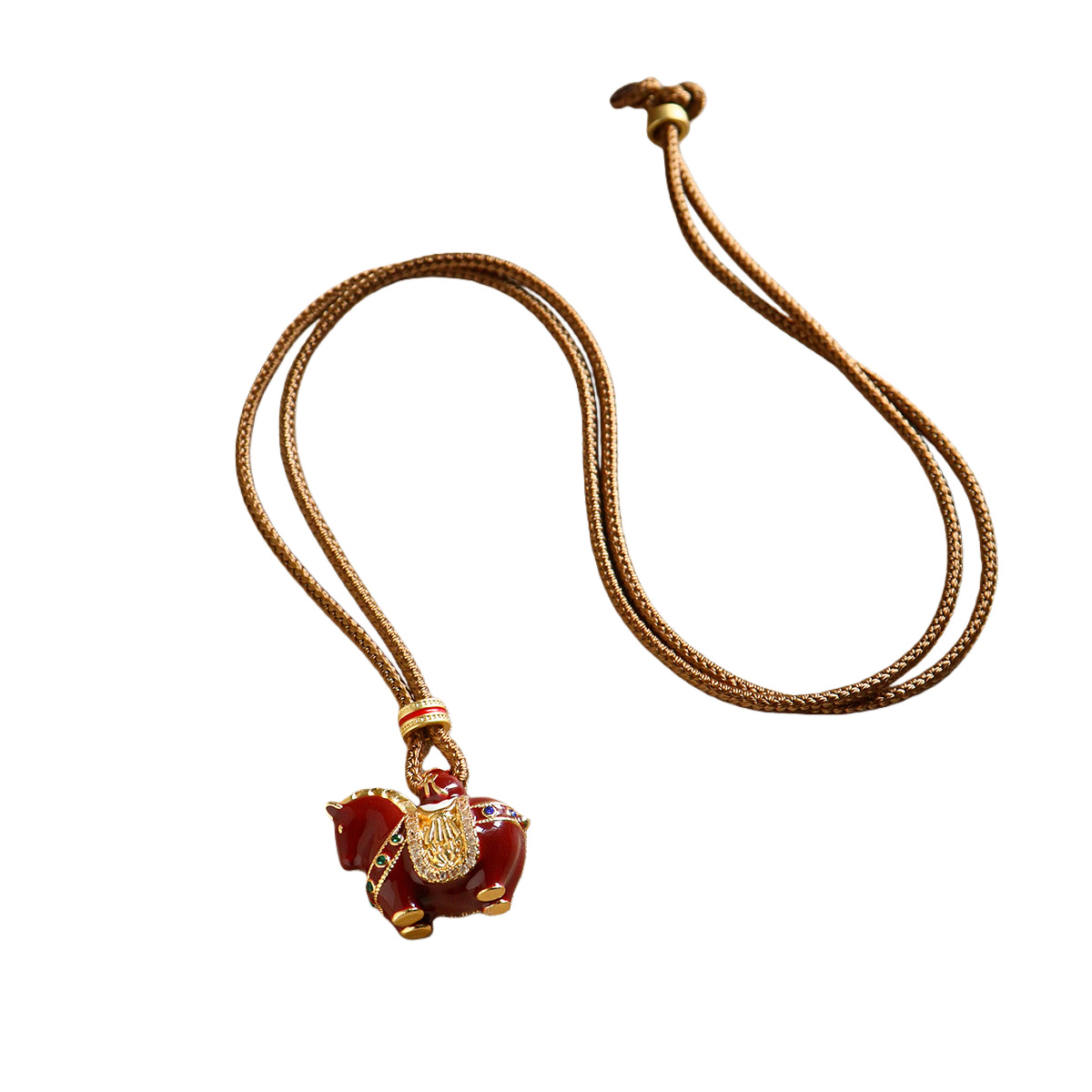 Zircon Red Oil Drop Pendant for Instant Wealth