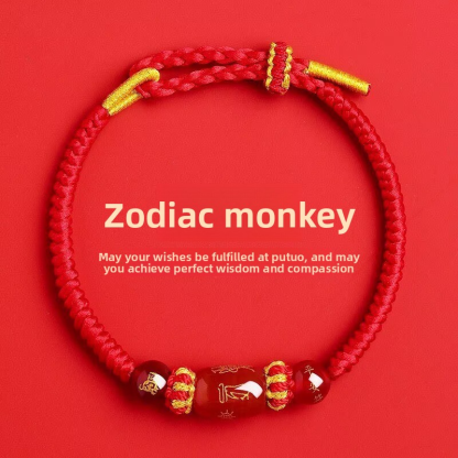 [Buy one, get three]Red String Bracelet Handmade Agate Red String Bracelet for Women Couples Wholesale New Model