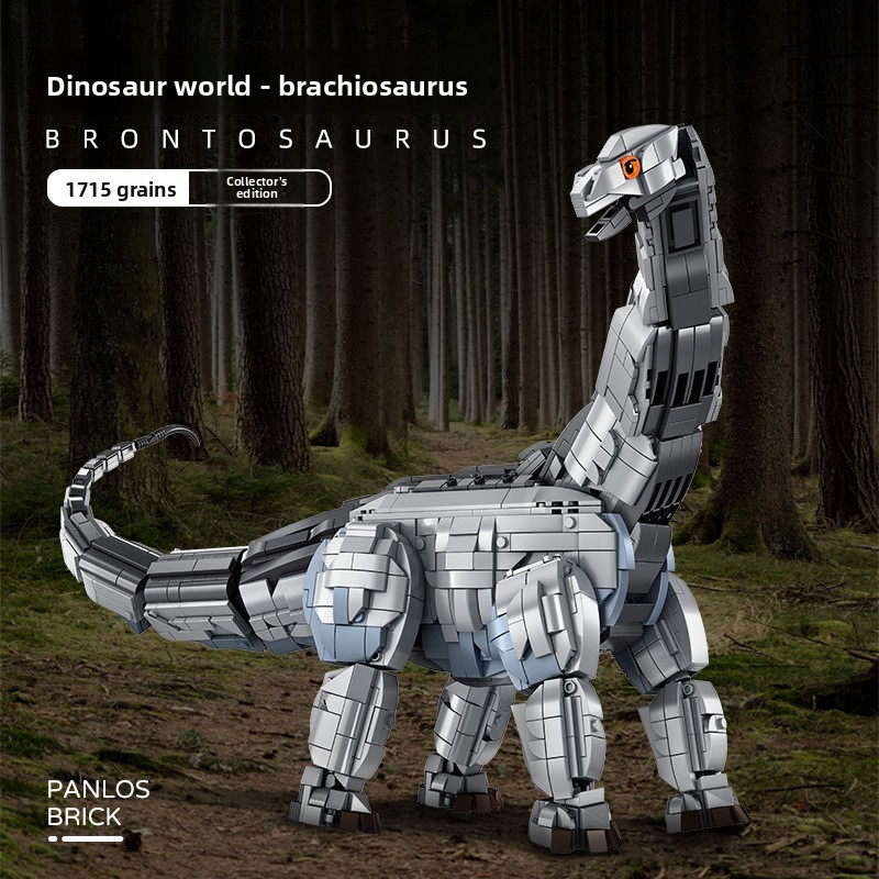 Penrose 611001-611008 T-Rex, Brachiosaurus, Mosasaurus, Indominus Rex Assembled Dinosaur Building Blocks, Boys' Toys