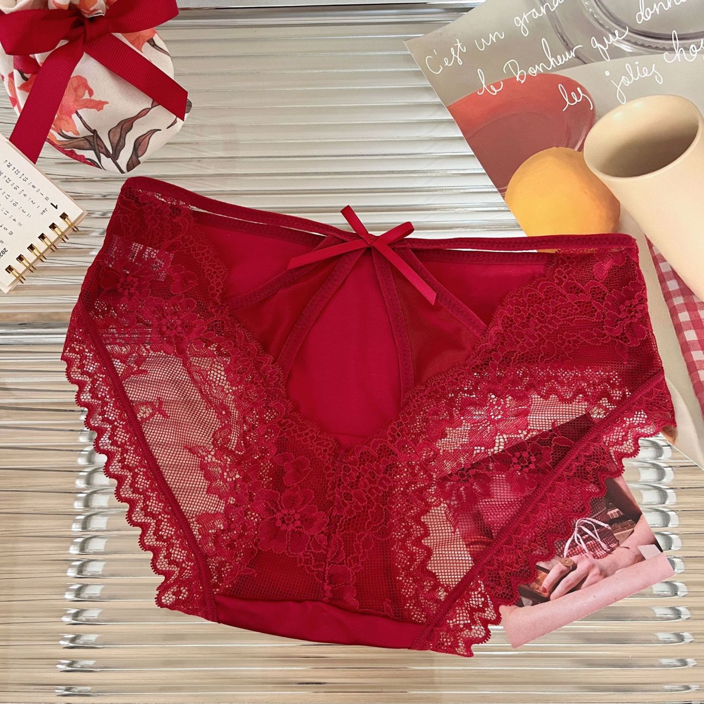 Women's Red Lace Panties Sexy