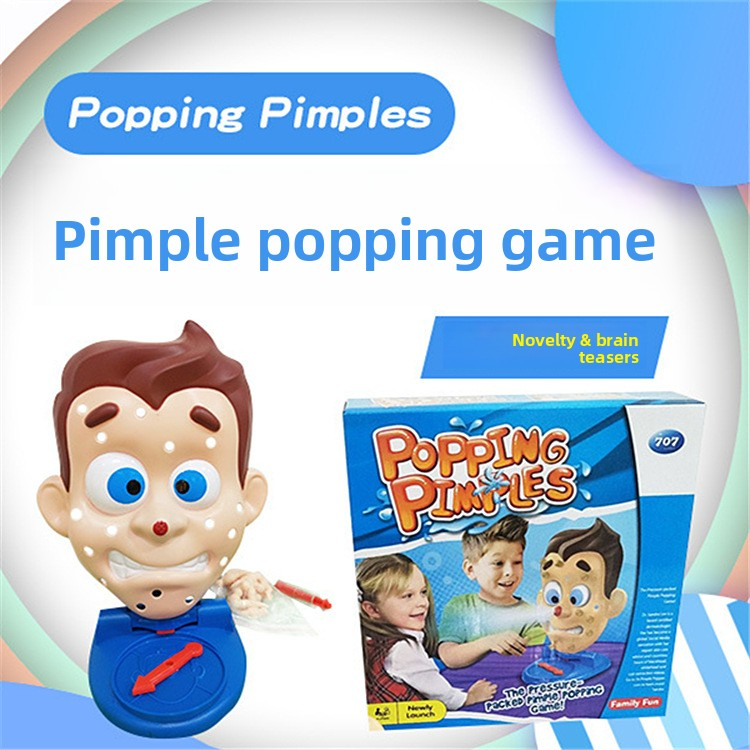 Prank toy: Pimple-popping water-spraying tabletop game, parent-child interactive prank toy, stress-relieving creative gift
