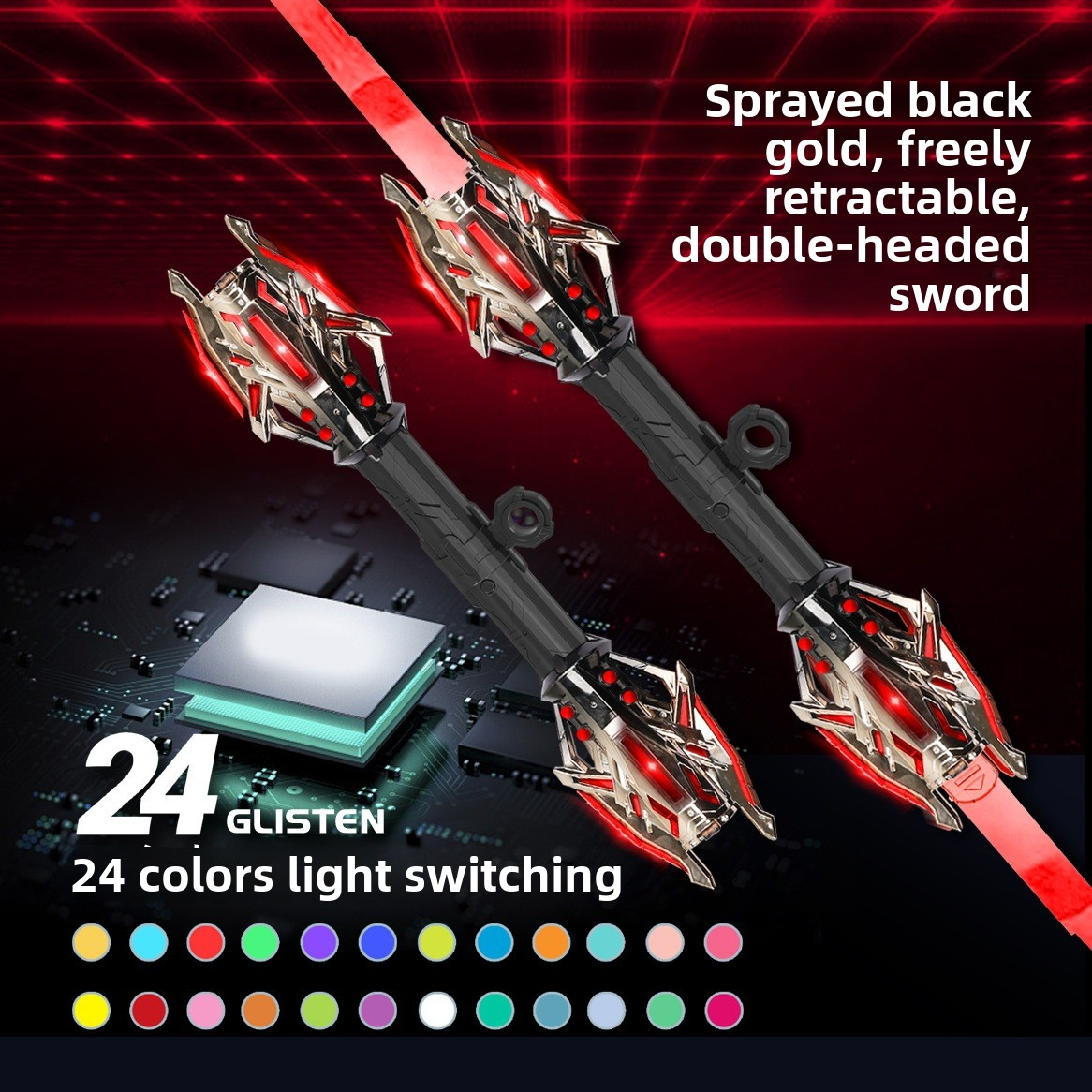 Leixing Scepter Authentic Star Wars Lightsaber, Double-Head Retractable, 2-in-1 Cool Illuminated Sword, Boys' Toy