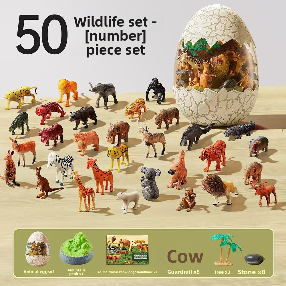 Children's Dinosaur Egg Toys, Dinosaur World, Jungle Insects, Wild Animal Models, Cognitive Interactive Toys for Boys and Girls