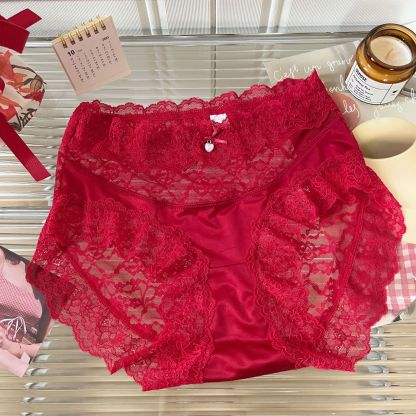 Sexy Red Zodiac Year Lace Panties for Women