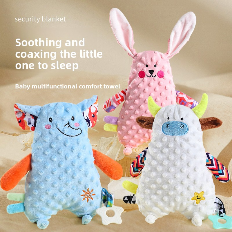 Comforter巾 gift set: towel, cartoon doll, cute hand towel, baby and children's sleep-soothing神器, comfort doll