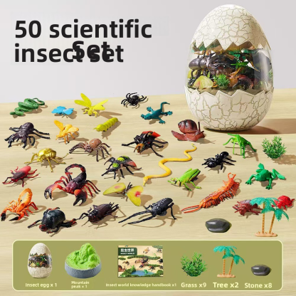 Children's Dinosaur Egg Toys, Dinosaur World, Jungle Insects, Wild Animal Models, Cognitive Interactive Toys for Boys and Girls