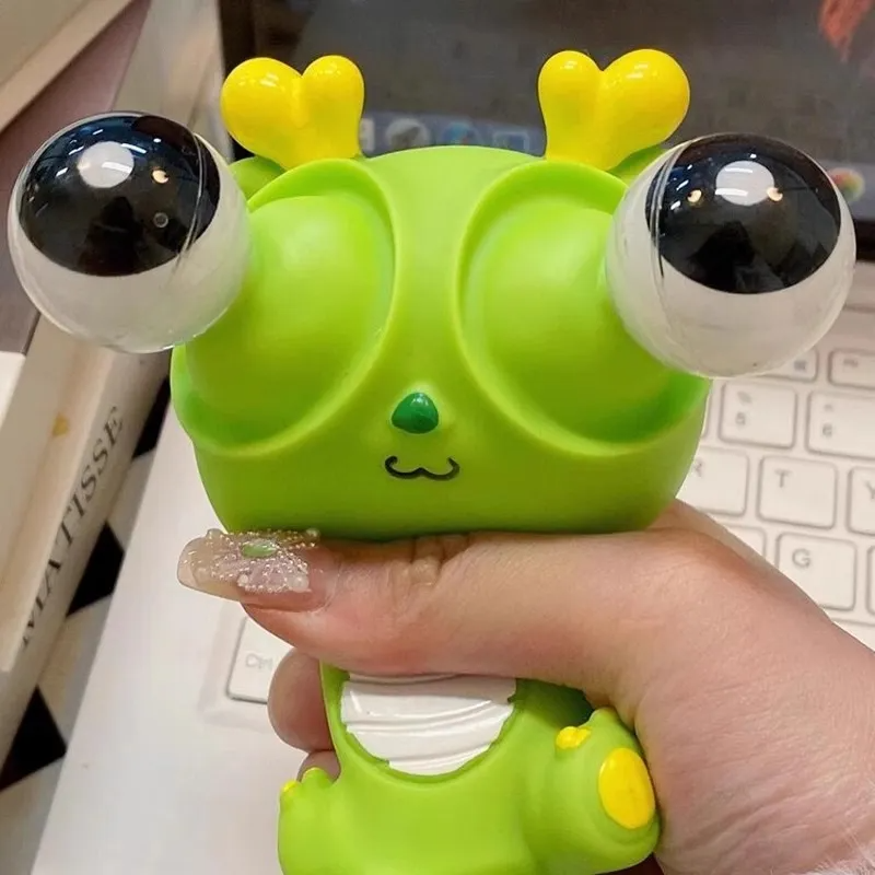 Dao Le Ge's same-style瞪眼 little dragon decompression toy, exploding eye dragon squeeze toy, children's venting and exploding eye stress relief toy