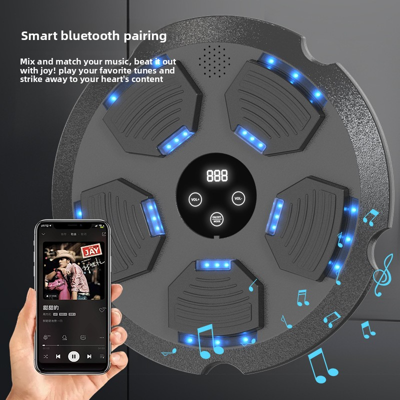 New style boxing target with Bluetooth music, home-use intelligent sports training music boxing machine, wall-mounted boxing target