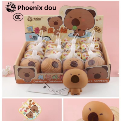 Capybara squeeze toy for stress relief, a slow-rebound animal squeezing decompression toy