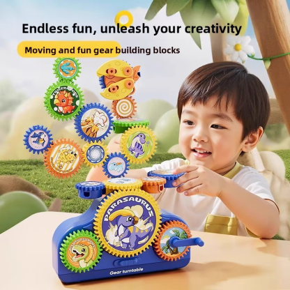 Montessori educational toys for children: electric gear building blocks with large particles, exercising hands-on ability, suitable as gifts for boys and girls