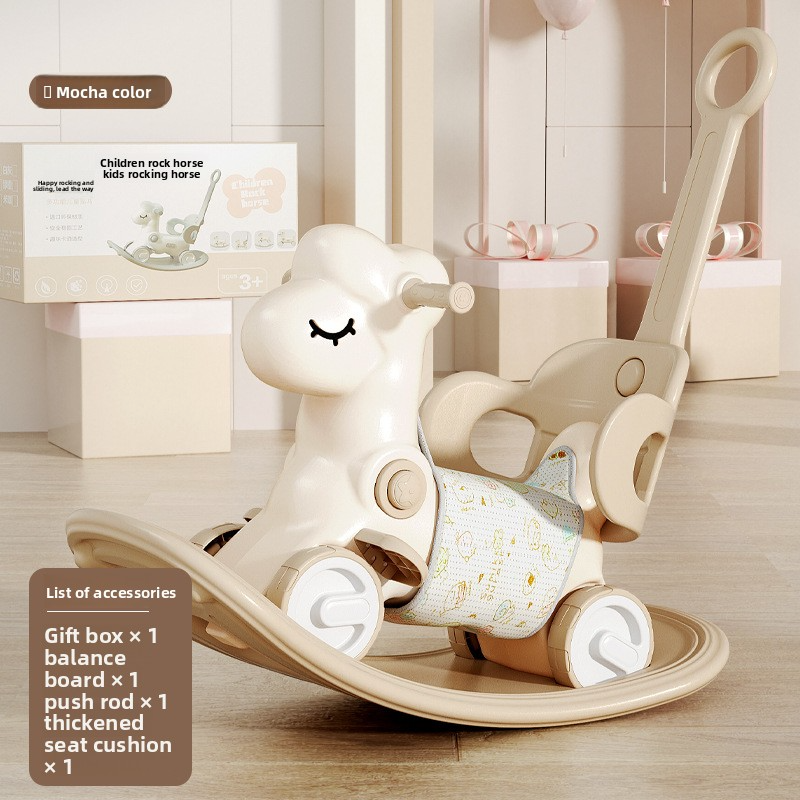 Children's toys, indoor household use, baby 1-year-old birthday gift box, baby multi-functional rocking carriage