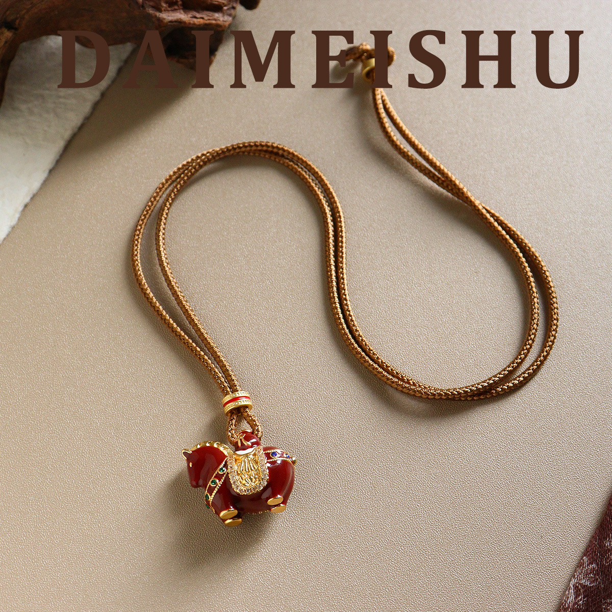 Zircon Red Oil Drop Pendant for Instant Wealth