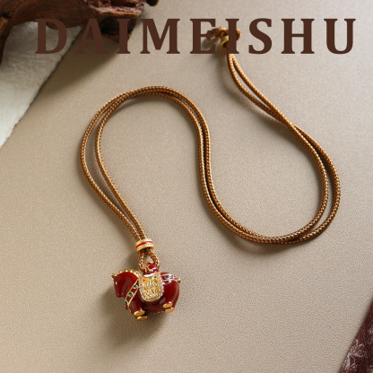 Zircon Red Oil Drop Pendant for Instant Wealth