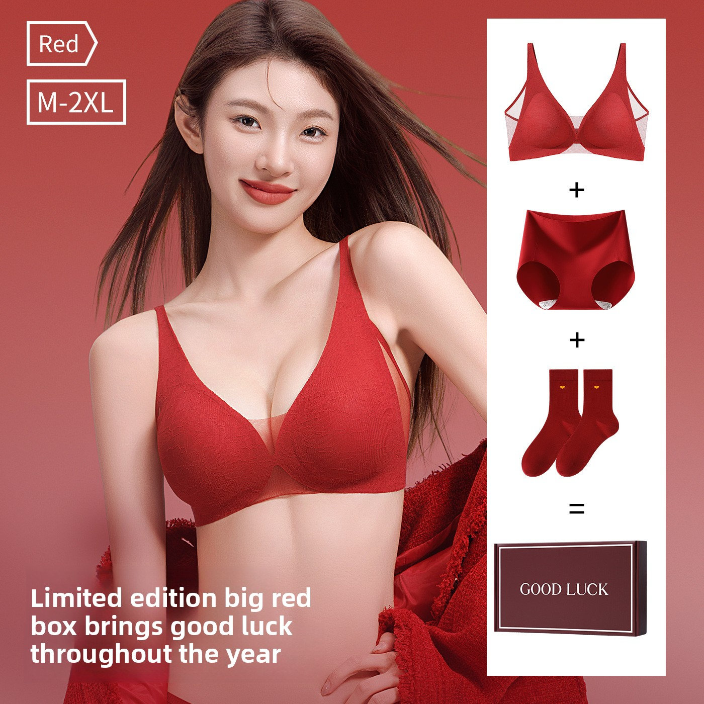 Herbal Encounter Red Bra for Women in Their Zodiac Year