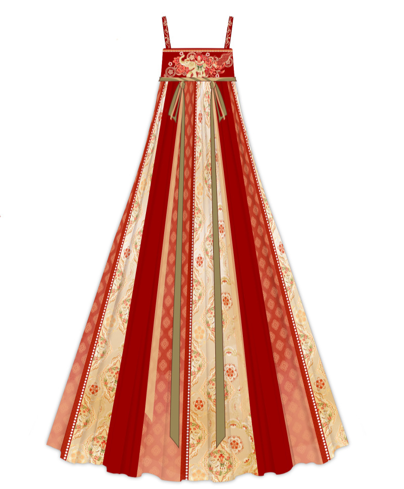 Red Hanfu for Women, Tang Dynasty Style, Improved Ancient Costume