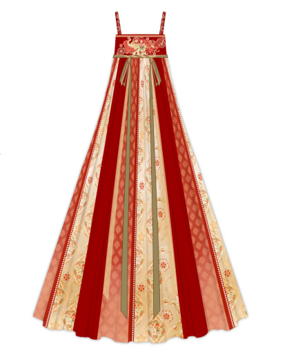 Red Hanfu for Women, Tang Dynasty Style, Improved Ancient Costume