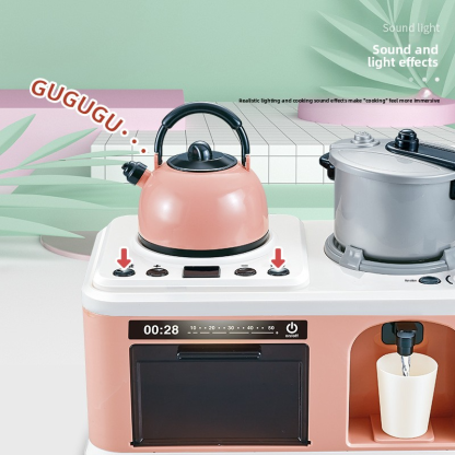 Children's pretend play kitchen toys, simulated kitchen utensils, rice cookers, cooking sets, parent-child interaction, baby gifts, children's gifts