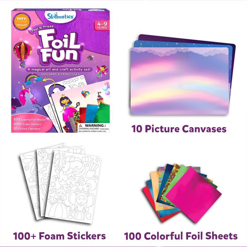 Skillmatics Foil Fun - Art & Craft Activity, Mess Free Art, DIY Creative Kit for Kids Ages 4 and up