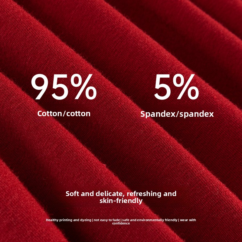  Men's Underwear Red Zodiac Year Pure Cotton Skin-friendly 