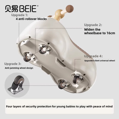 Beiyi Peanut Car Baby Scooter, 1-3 Years Old Children's Twister Car Toy with Universal Wheels