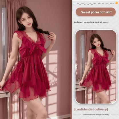  Sexy Lingerie Date Battle Robe Bed Pure Desire Nightdress Lace 