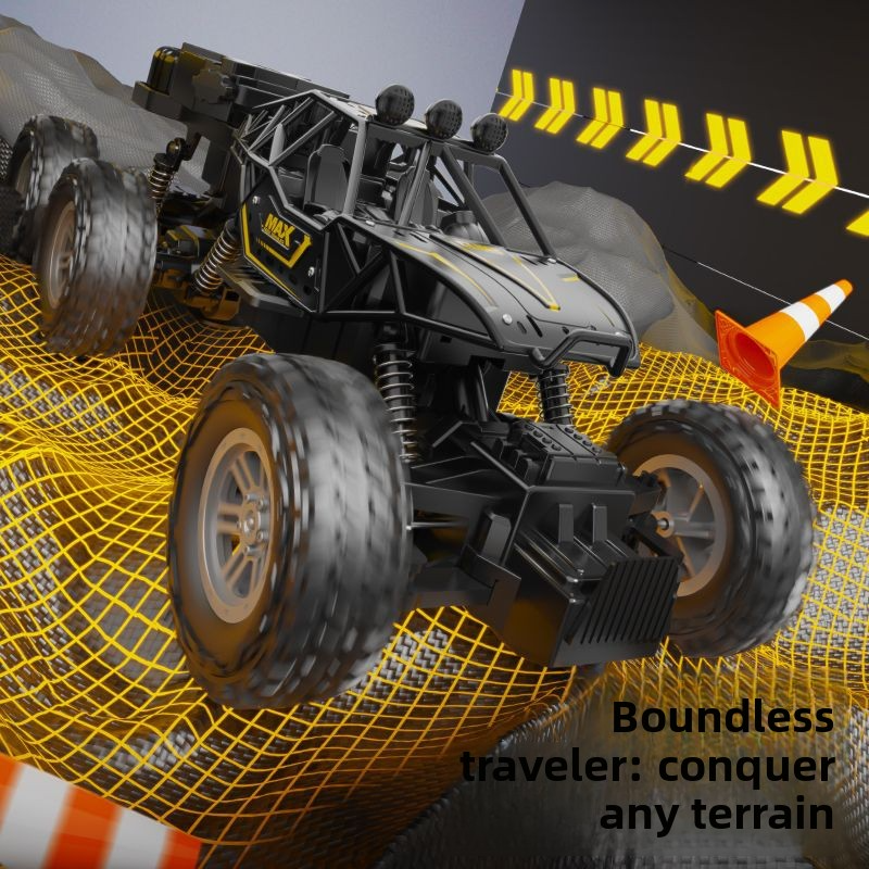 Oversized four-wheel drive racing remote control car model, alloy remote control car, high-speed drift climbing