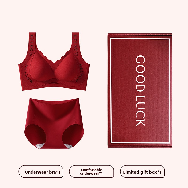 Red Underwear for Women Small Chest Push-Up 