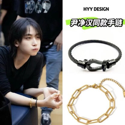 Horseshoe Buckle Red Rope Bracelet for Women