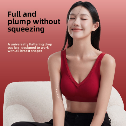 2026 New Red Underwear for Women in Their Zodiac Year, Seamless Push-Up Bra for Small Busts