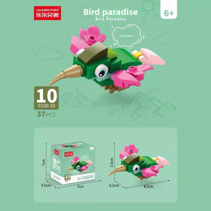 9100 Flying Bird Building Blocks, Children's Educational Toys, Assembly for Boys and Girls, Mini Puzzles, Lele Brothers