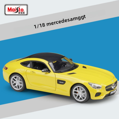 Maisto 1:18 Mercedes-Benz SLS AMG sports car simulation alloy car model finished product for collection, decoration and gift