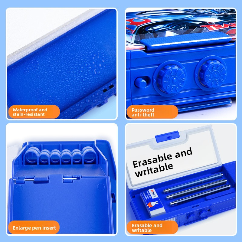 Boys' Primary School High-Tech Transformer Password Pencil Case