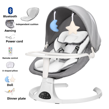 Baby Electric Rocking Chair with Adjustable Sitting and Lying Positions, Multifunctional Baby Soothing Chair, Newborn Cradle, a Magic Tool for Lulling to Sleep and Lying Down to Sleep