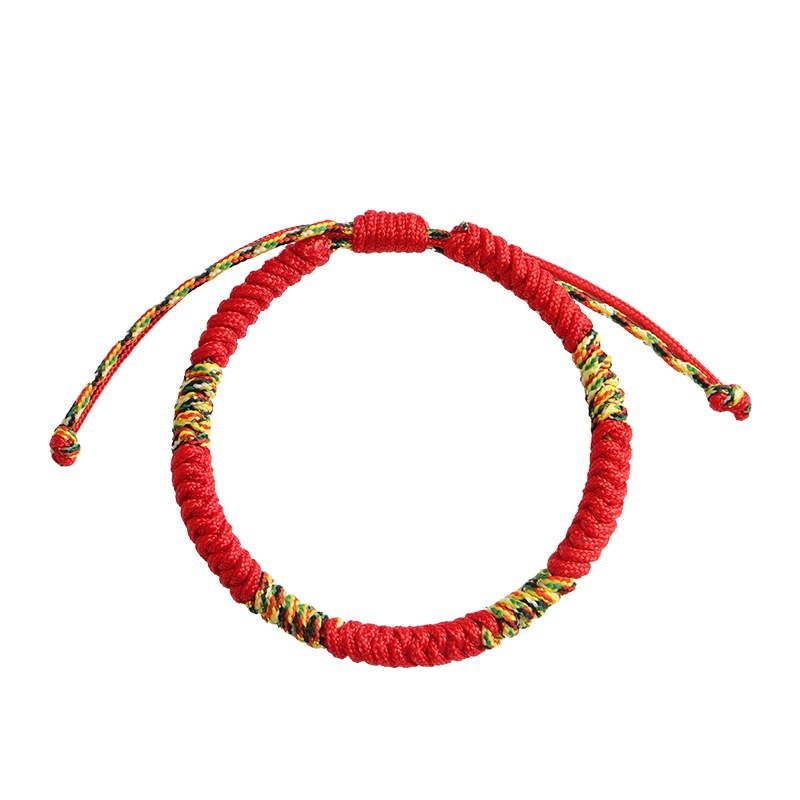 [Buy one, get three]Red string bracelet with ethnic style, Tibetan Vajra knot
