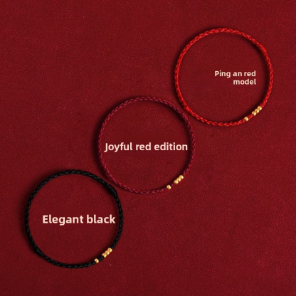 [Buy one, get three]Red Rope Bracelet Lifetime 1314 Ancient Method Sand Gold Fortune Bead Handwoven Love Best Friend Couple Bracelet Style
