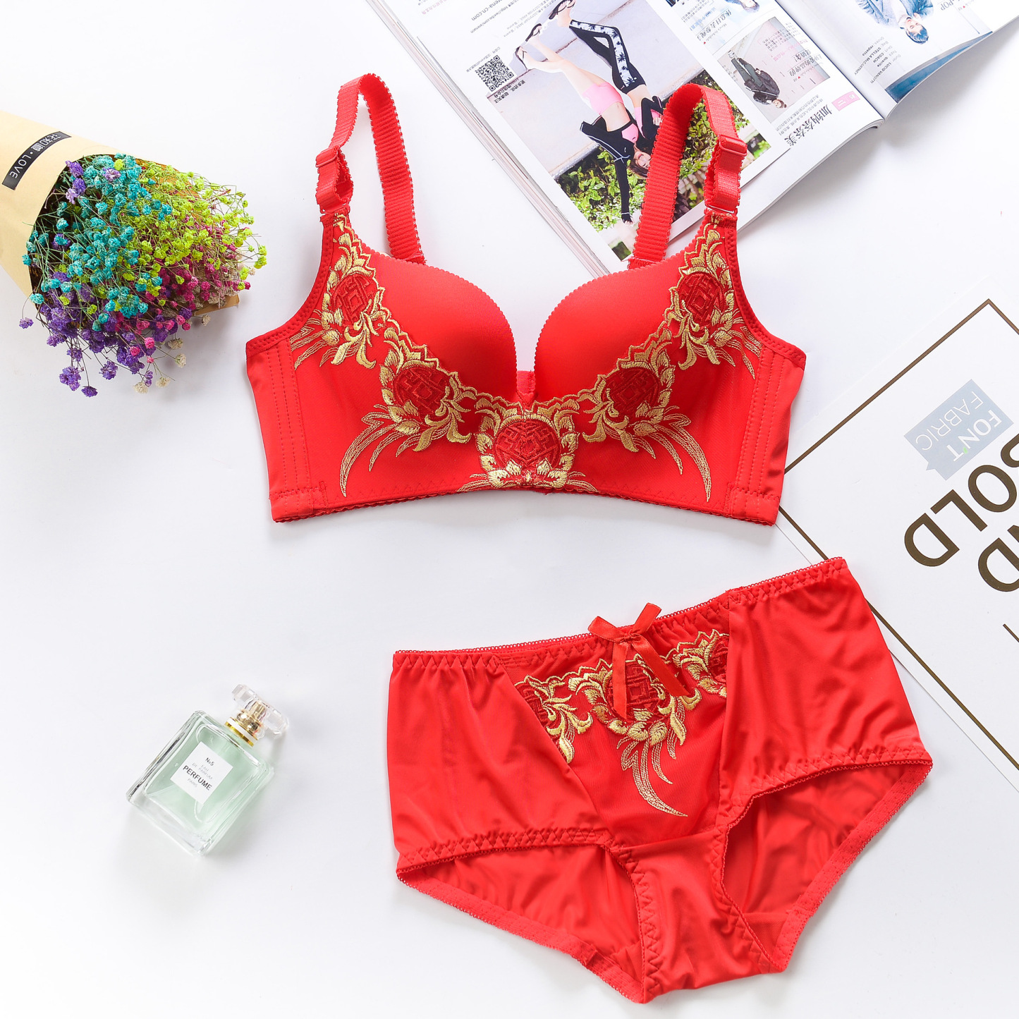 Red Underwear New Year Festive Underwear for Women