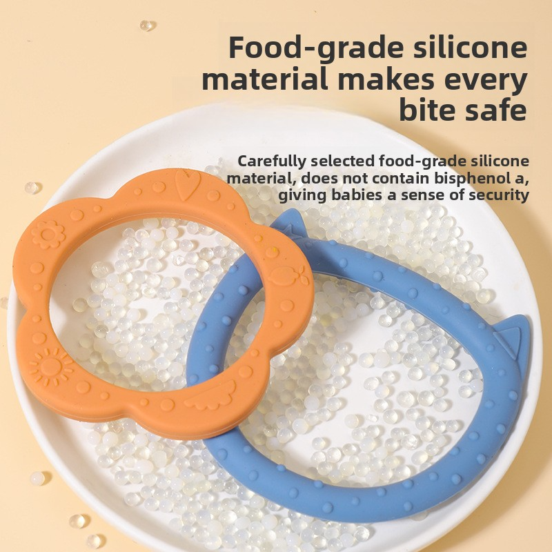 New style food-grade silicone cartoon baby teether, children's chewing gum wholesale, baby teething stick toy to relieve teething