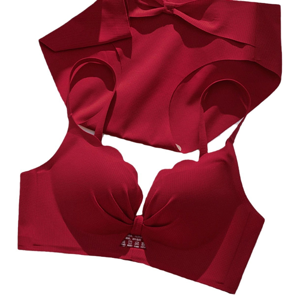 Original Version Red Underwear for Women, Small Chest, Push-Up,  Side Breast Collection