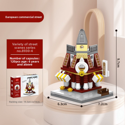 Compatible with Lego City Architecture Street View Building Blocks, Commercial Street Puzzle Ornaments, Children's Toys for Boys and Girls as Children's Day Gifts